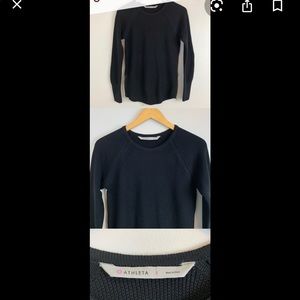 Athleta side zip varsity sweater